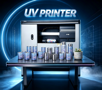 Impresora UV Cilíndrica de Alta Velocidad y Gran Altura de Impresión (22mm), con Chorro de Tinta Potente para Vasos, Jarrones, Frascos y Piezas Curvas Irregulares