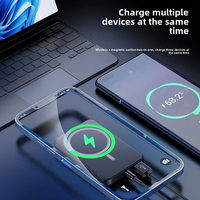 Leichte Magnetische 2-in-1 Li-Polymer Powerbank 10000mAh Mini Schnellladung Mobiltelefon Kabelloses Laden Tragbar Digital