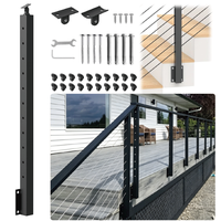 Système de garde-corps complet en acier inoxydable 304 de haute qualité, minimaliste et pour l'extérieur, avec accessoires gratuits pour terrasse, escalier, véranda