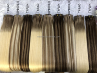 Extensions de cheveux naturels brésiliens vierges à double trame, alignées aux cuticules, avec trame en PU sans couture, à clipser, en cheveux humains véritables, vente en gros