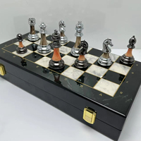 Jeu d'échecs international de luxe de très haute qualité, designs personnalisés, matériau PVC, noir et blanc, 15 pouces, pour adultes et enfants