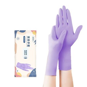 An Qisheng Disposable Nitrile <b>Gloves</b> 9-12 Inch Food Processing Non-Sterile Smooth Full Coverage One-Time Use - Product Image 2