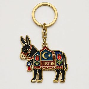 Porte-clés turcs personnalisés de haute qualité en gros, figurines d'ânes, souvenirs touristiques de la culture locale turque - Product Image 1