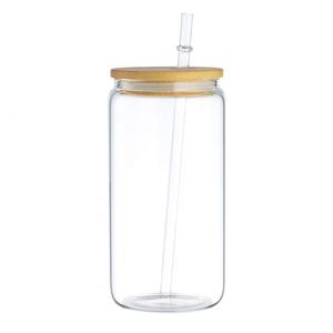 Vaso de Cóctel Creativo de 16 oz con Tapa de Bambú y Pajita, Diseño Clásico de Alta Calidad para Fiestas - Product Image 4