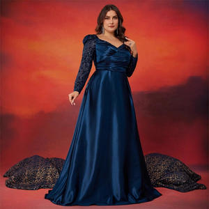 <span class=keywords><strong>Taglie</strong></span> <span class=keywords><strong>forti</strong></span> abito <span class=keywords><strong>da</strong></span> sera a maniche lunghe con paillettes <span class=keywords><strong>da</strong></span> donna stile naturale Anti-statico elegante abito <span class=keywords><strong>da</strong></span> <span class=keywords><strong>cerimonia</strong></span> nobile - Product Image 3