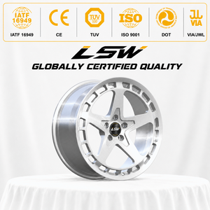 LSW LS8054 ล้อรถยนต์สีเงินขัดเงาแบบ Beadlock ระดับ 5 ดาว, ขนาดรูตรงกลาง PCD ET แบบกำหนดเองได้, ใช้ได้กับรถยนต์ทุกรุ่น - Product Image 3