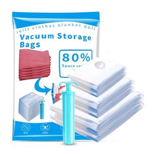 Bolsa de Compresión Transparente Grande de Estilo Clásico con Bomba Manual para Almacenamiento al Vacío de Ropa, Precio de Fábrica para Sala de Estar y Viajes - Product Image 1
