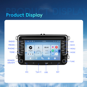 Autoradio Android Podofo 7'' 4+128G avec Carplay/Android Auto sans fil, GPS/WiFi, USB Type-C pour VW/Seat/<span class=keywords><strong>Skoda</strong></span>/Passat/Touran/Golf/Polo - Product Image 4