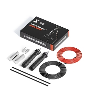 Logotipo personalizado Caja <span class=keywords><strong>de</strong></span> color Autoblocante Diseño ajustable Asas antideslizantes Corda <span class=keywords><strong>De</strong></span> Pular Speed Jump Rope Smart Steel PVC - Product Image 5