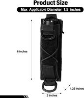 Funda Táctica de Nailon para Linterna, con Correa Individual, para Caza, Camping y Defensa Personal