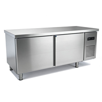 Table de préparation robuste en acier inoxydable JUNHE avec ventilateur de refroidissement pour cuisine, qualité alimentaire 304, usage commercial