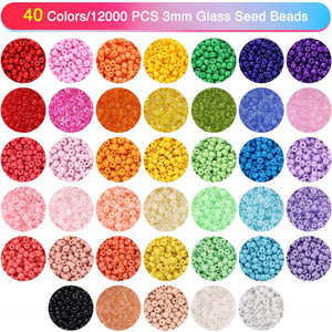DIY Jewelry Set 12000 Seed <b>Beads</b> 40 Colors 3mm Round Acrylic <b>Plastic</b> Letter <b>Beads</b> For Friendship Bracelets Making - Product Image 2