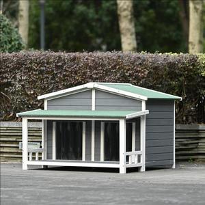 <span class=keywords><strong>Jaula</strong></span> para <span class=keywords><strong>perro</strong></span> de <span class=keywords><strong>madera</strong></span> de pino desmontable a prueba de lluvia de lujo para exteriores, universal, moderna, para exteriores, para sala de estar y patio - Product Image 2