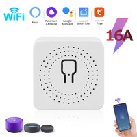 Interrupteur intelligent WiFi 16A DIY compatible avec l'application Tuya Smart Life, maison intelligente Alexa Yandex Alice, mini-interrupteur bidirectionnel à commande vocale
