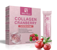 Boissons Solides Personnalisées au Collagène et Canneberge, Ingrédients Naturels, Bonnes pour l'Éclat de la Peau, la Beauté, l'Amincissement et la Santé