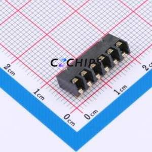 GT-BTP30006-0350B-019A Blade/Spring Contact Battery Connector SMD,P=3mm Connector Spring Contact Type 3mm 6P Vertical Mount - Product Image 2