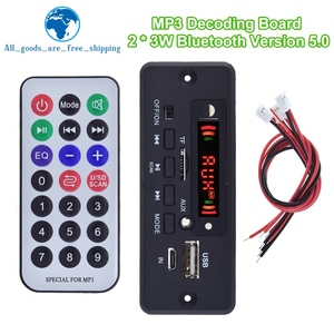 TZT <span class=keywords><strong>Bluetooth</strong></span> 5,0 REPRODUCTOR DE MP3 placa decodificadora 5V-32V 6W amplificador coche FM Radio módulo soporte FM TF USB AUX grabadoras - Product Image 5