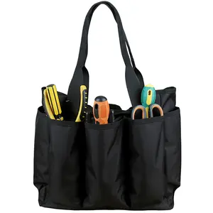 헤비 듀티 8 포켓 정원 도구 보관 주최자 실내 야외 원예 도구 키트 가방 프리미엄 핸드백