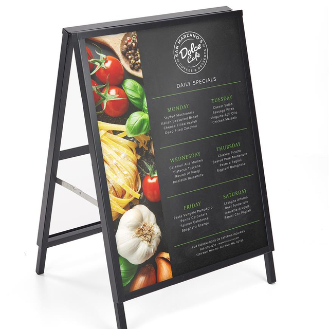 Waterproof Iron Sandwich A-Frame Signs for Outdoor & Indoor Advertising Metal A-Board for Exhibitions & Promotions