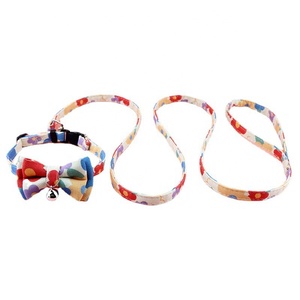 Set Kalung & Tali Anjing Motif Bunga dengan Pita untuk Kucing & Anak Anjing Perlengkapan Hewan Peliharaan - Product Image 4