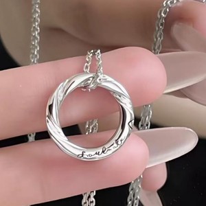 流行のカップル磁気二重メビウスリングカップルネックレスファッショントレンド長距離ラブジュエリーギフト - Product Image 2