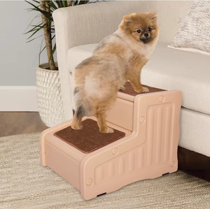 2-Step Extra Brede Trappen Voor Huisdieren Voor Katten En Honden Tot 200 Pond Tuinbenodigdheden In Chocoladekleur - Product Image 5