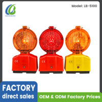Feu de signalisation de barricade à LED très vendu LB-5100, 8 LED, étanche IP65, balise clignotante pour le trafic