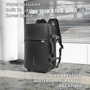 Mochila Vegana para Portátil Pugmark, Diseño Vintage Elegante, con Cierre, Resistente al Agua, de Lona y Poliéster, Unisex, Anti-Robo, 20-39L - Product Image 2