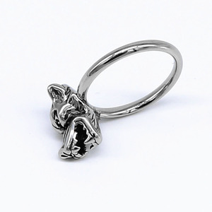 yunnique Wolf Head <b>Ring</b> <b>Titanium</b> Steel Animal Design Women's Fashion Jewelry Gift - Product Image 3