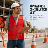 Gilet de sécurité réfléchissant haute visibilité en polyester personnalisé de haute qualité 120 GSM pour les travaux de construction, la sécurité et la protection des hommes