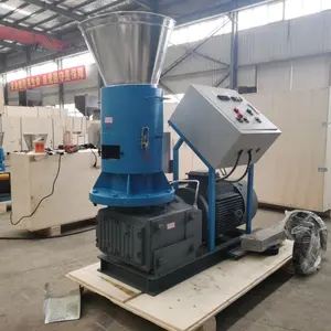CE 100-300 kg/H Máquina de fabricación de pellets de madera Granulador de aserrín de cáscara de arroz Máquina de molino de pellets de combustible de biomasa
