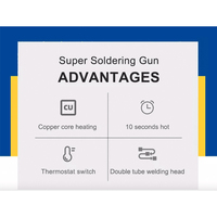 Grand pistolet à souder Super chauffant 100W à commande manuelle, envoi automatique électrique à l'étain
