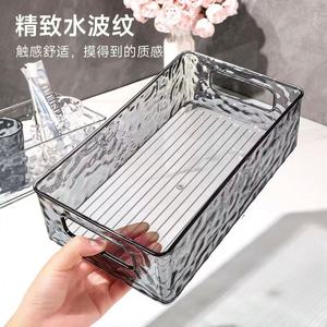 ตะกร้าเก็บของทำจากอะคริลิคสำหรับวางเครื่องสำอางทำจาก PP รูปทรงธารน้ำแข็งสุดหรู - Product Image 4