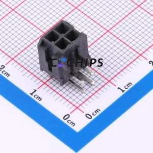 BX-MX3.0-2-2PWZ Wire-to-Board Pin Header Bent Lead Through Hole,P=3mm Connector 2x2P 3mm Right Angle Insert Micro-Fit (MX 3.0) - Product Image 1