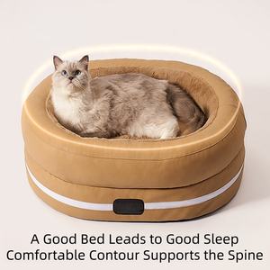Beheiztes Katzen bett für kleine Katzen, beheiztes Haustier bett mit Timer & Temp verstellbar, elektrischer Bett heizungs wärmer für Kitten Cat - Product Image 2