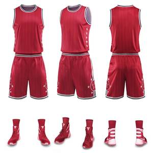 Set seragam basket untuk latihan, setelan seragam basket, jaket latihan, kompetisi, 2025 - Product Image 3