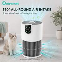 Purificateur d'air pour animaux domestiques, purificateur d'air portable pour la maison, pour chiens et chats, élimination des odeurs et des squames, filtre HEPA intelligent