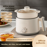 Poêles électriques portables 1,3 L Mini cuisinière électrique Poêle antiadhésive Marmite pour hôtel Ménage Dortoir