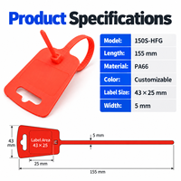 Attaches-câbles en plastique auto-bloquantes, étanches, imprimables au laser, avec identification par code-barres, pour suivi logistique, en PA66, pour signalisation de grande taille