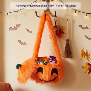 Mochila de Peluche de Calabaza Personalizada, Creativa, Súper Suave, Bolsa de Hombro de Calabaza para Niños, Regalo de Halloween - Product Image 2