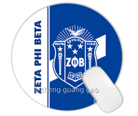 Tapis de souris rond personnalisé promotionnel SGR Sigma Gamma Rho Sorority, base en caoutchouc antidérapante, accessoires informatiques