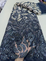Dentelle en tulle brodée de perles NI.AI, dentelle en filet colorée avec des sequins, dentelle africaine pour robe de mariée