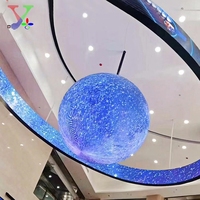 Pantalla LED Esférica con Forma de Globo, Diámetro de 1M 1.5M 2M, Pantalla Esférica P2 P3, Pantalla LED de Bola para Exposiciones