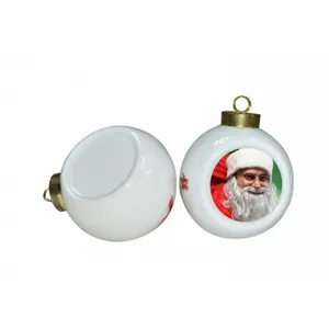 Geweldige Kwaliteit Sublimatie Keramische Ornament/Sublimatie Kerstballen Met Gepersonaliseerde Bedrukking