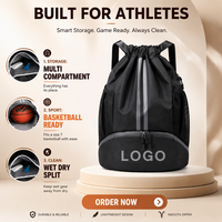 Sac à dos de sport unisexe tendance, imperméable, séparé pour articles secs et humides, avec cordon de serrage, en polyester, portable, 21L, pour la natation