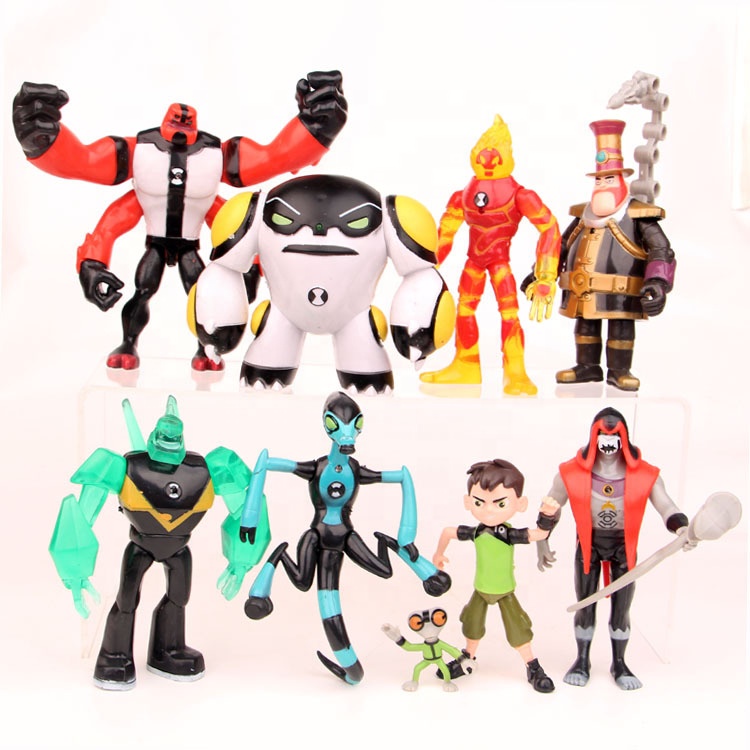 TY2524 Ben 10: Beschützer der Erde , 9-teiliges Spielzeug Actionfiguren Kuchen-Topper-Set Spielzeugsammlung Geschenk Puppenmodell Dekoration