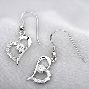 Orecchini Pendenti a Cuore Lunghi per Donne, Graziosi Orecchini a Goccia, Gioielli di Moda per Uso Quotidiano e Feste - Product Image 6