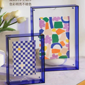 High Quality Home Decoration Simple Magnetic Table <b>Poster</b> Photo <b>Frame</b> Transparent Desktop Storage Box - Product Image 5