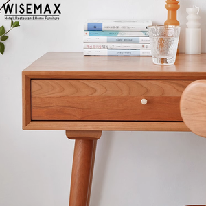 WISEMAX FURNITURE Bureau nordique moderne en <span class=keywords><strong>bois</strong></span> massif Bureau d'écriture Bureau d'ordinateur à domicile <span class=keywords><strong>Coiffeuse</strong></span> d'angle en <span class=keywords><strong>bois</strong></span> pour salon - Product Image 4