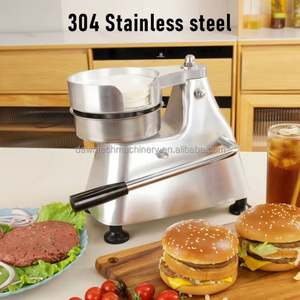 Presse à hamburgers en acier inoxydable avec poignée, presse à viande sèche pour hamburgers, machine à faire des sandwichs pour restaurant ou bar - Product Image 4